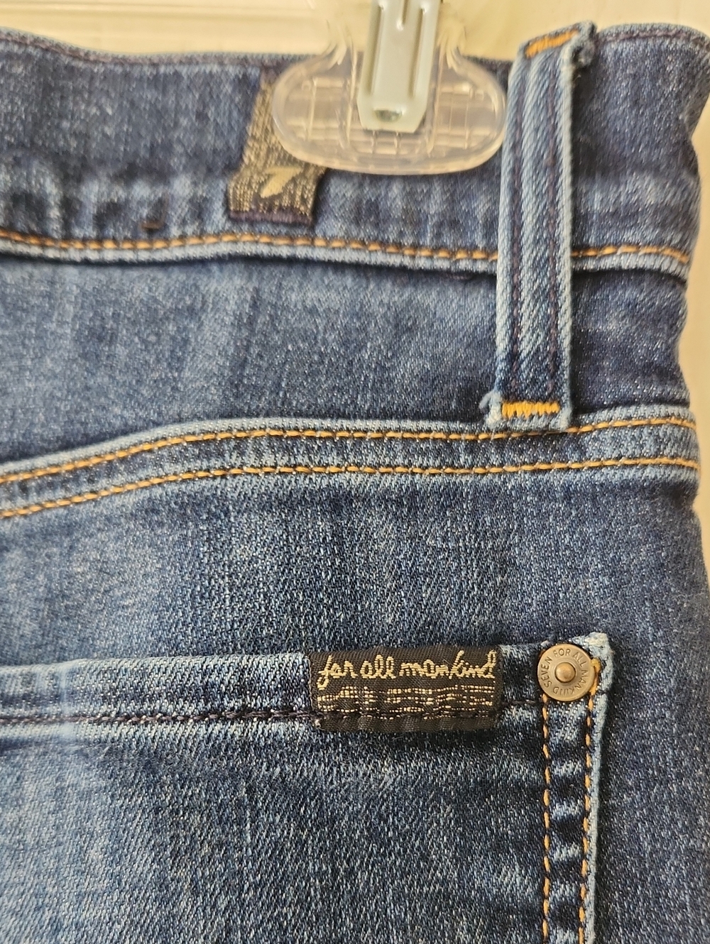 Mens/Unisex 7 For All Mankind Slimmy Straight Leg Jeans Size 31 GUC - Picture 7 of 12